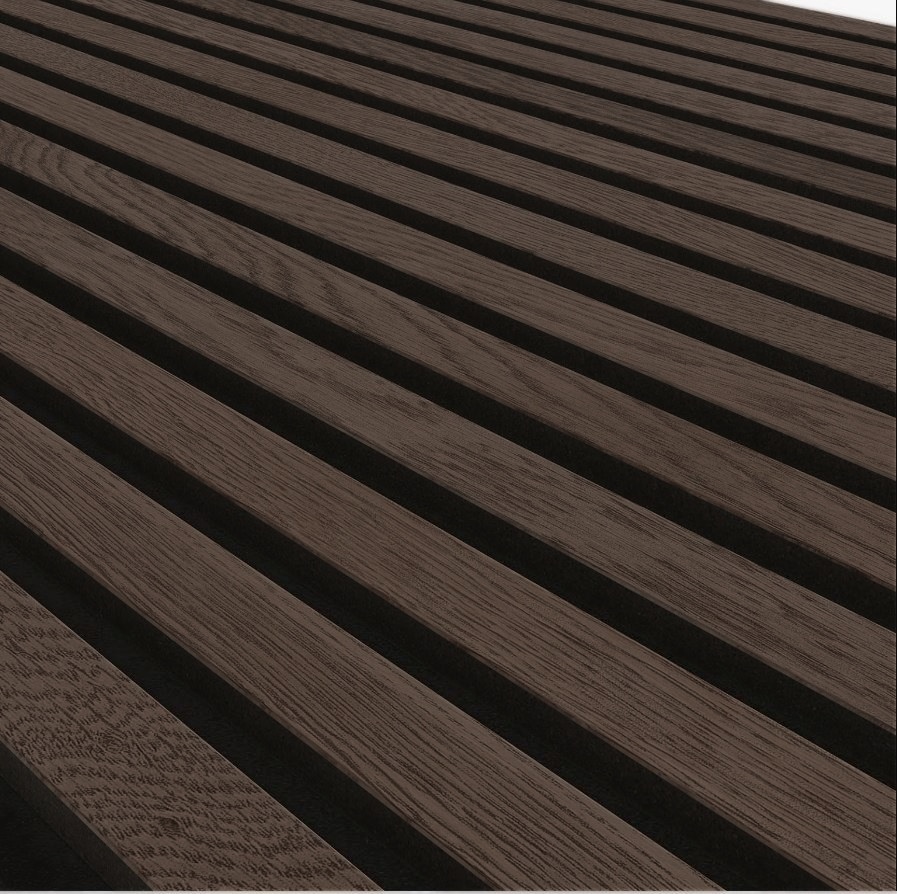 Riflaj acustic din lemn Black Walnut NEW 3000x600x22mm