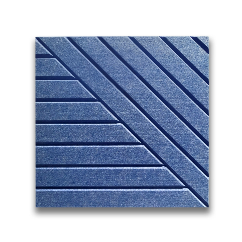 Panou acustic 3D PET FELT 10 - SKY BLUE, AS, 500*500*44.1mm