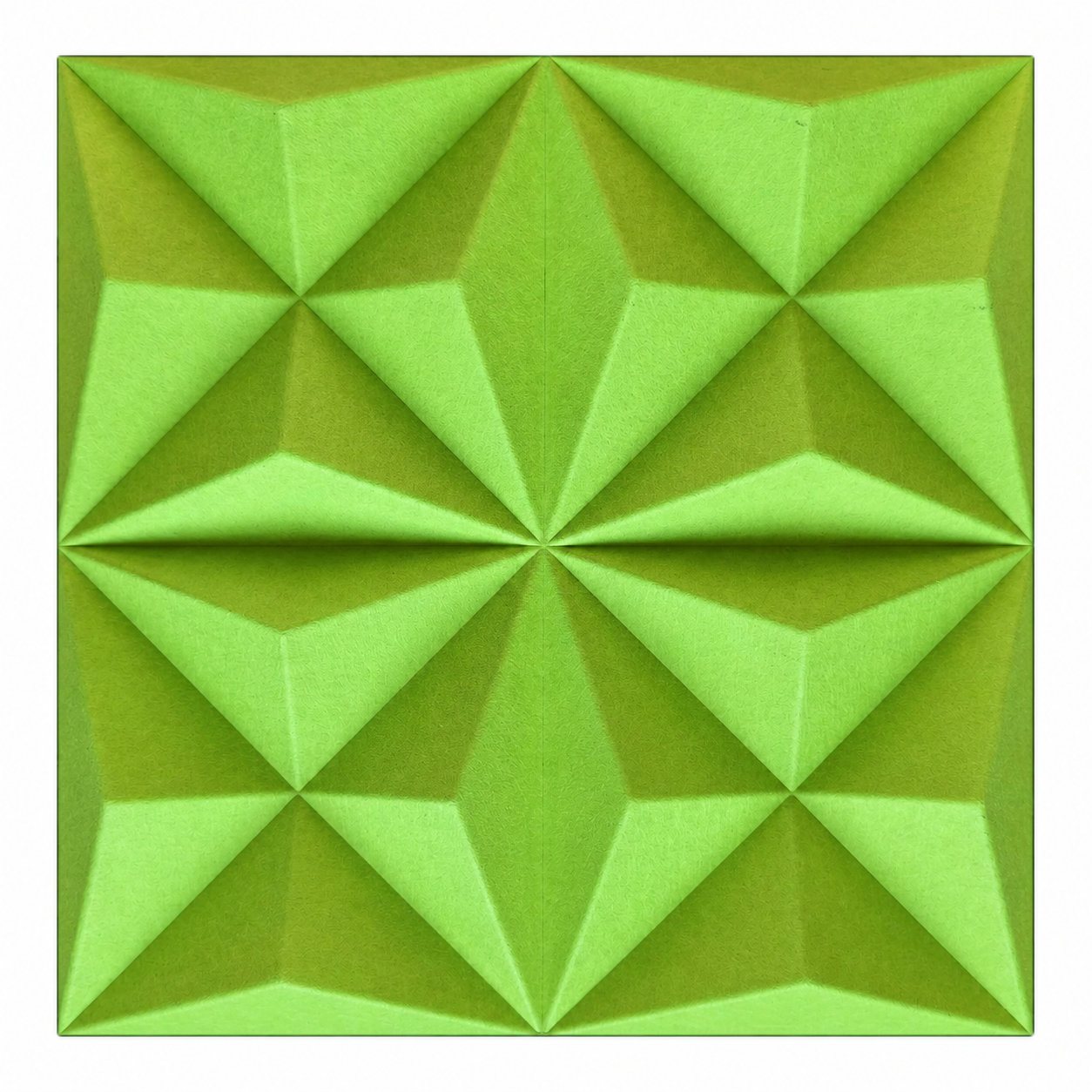 Panou acustic 3D PET 13 - Matcha Green, 503*503*40.1mm